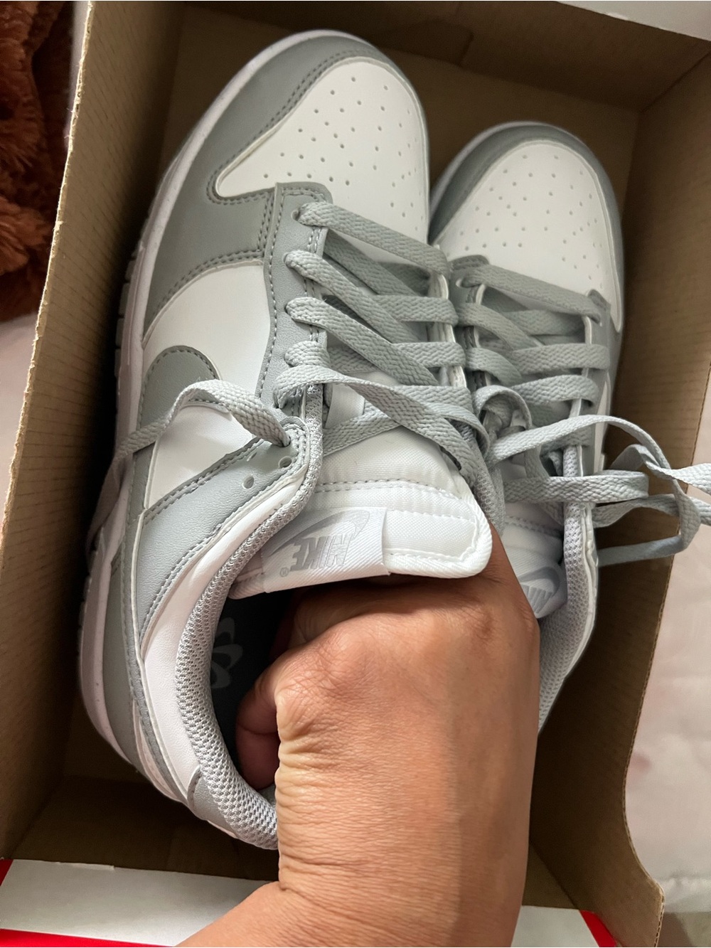 Nike Low-Top Sneakers in White and Light Gray